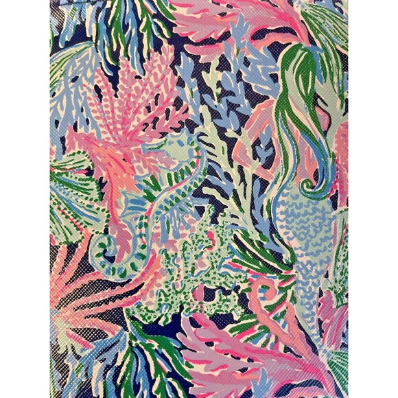 Lilly Pulitzer Multicolor Gold Detail Makeup Travel Zip Bag  Marine Coastal New - Picture 13 of 13